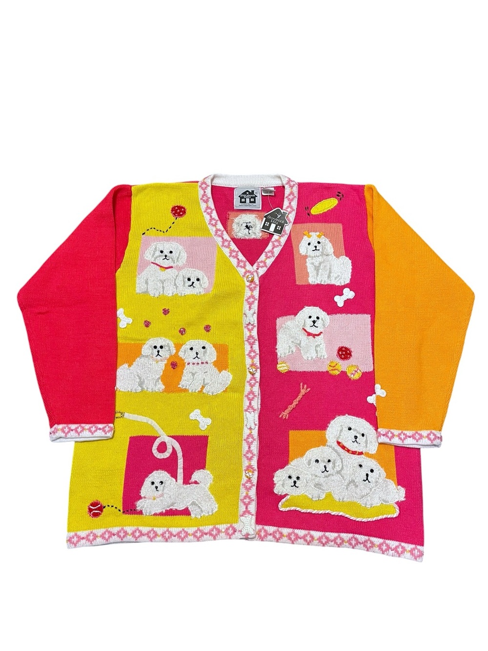 Storybook Knits Vintage Deadstock Dog Cardigan NEW NWT